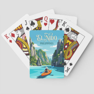 El Nido Palawan, Philippines, kayaker Playing Cards