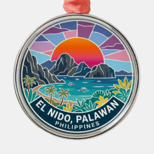 El Nido, Palawan Philippines Metal Tree Decoration