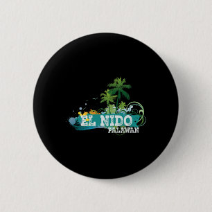 El Nido Palawan Phillipines Vacation Souvenir Tee 6 Cm Round Badge