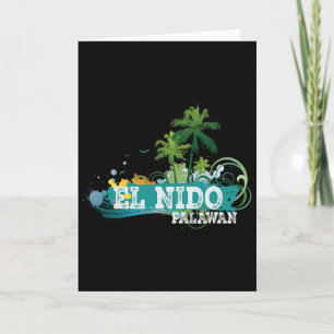 El Nido Palawan Phillipines Vacation Souvenir Tee  Card