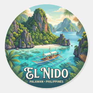 El Nido Philippines Classic Round Sticker