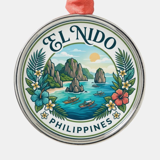 El Nido Philippines Metal Tree Decoration (Front)