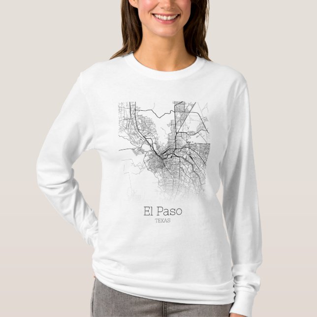 El Paso City Map T-Shirt (Front)