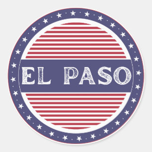 El Paso City Pride Emblem – American Identity Classic Round Sticker