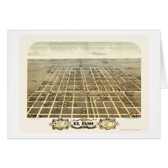 El Paso, IL Panoramic Map - 1869 (Front Horizontal)