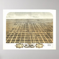 El Paso Illinois 1869 Antique Panoramic Map