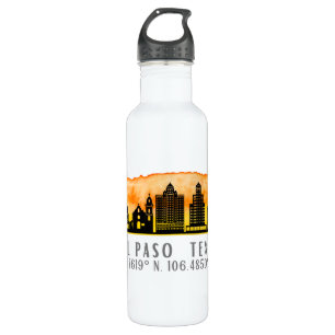 El Paso Skyline Latitude and Longitude 710 Ml Water Bottle