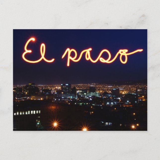 El Paso Skyline Postcard (Front)