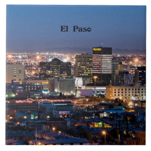 El Paso, Texas at Night Tile