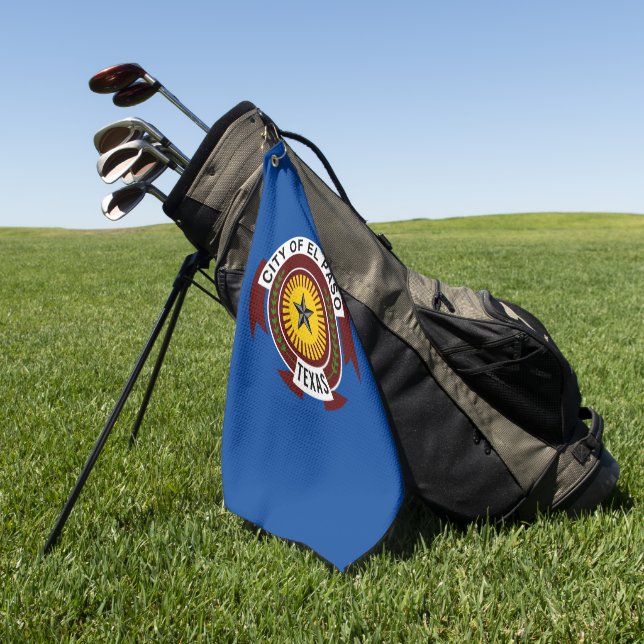 El Paso (Texas) city flag Golf Towel (Green)