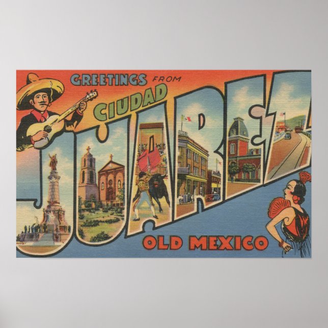 El Paso, Texas - Ciudad Juarez Poster (Front)