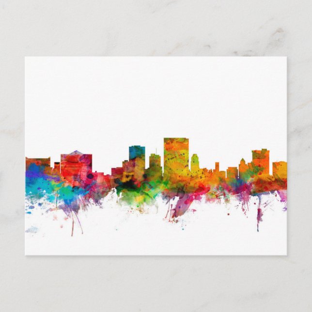 El Paso Texas Skyline Postcard (Front)