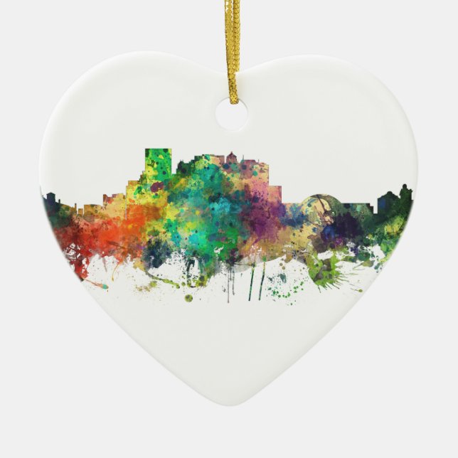 EL PASO, TEXAS SKYLINE SP - CERAMIC TREE DECORATION (Front)
