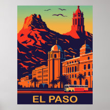 El Paso, Texas, Sunset Over the Mountains, Travel