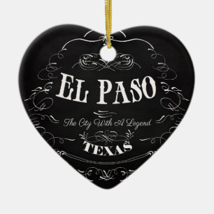 El Paso, Texas - The City with a Legend Ceramic Tree Decoration