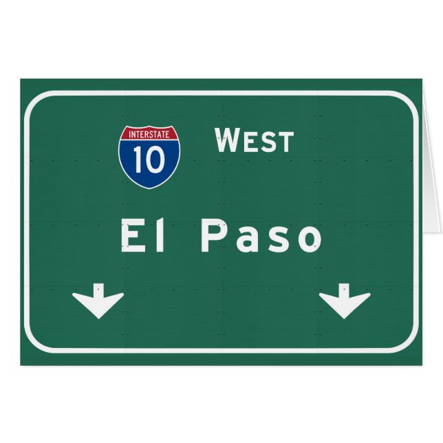 El Paso Texas tx Interstate Highway Freeway Road : (Front Horizontal)