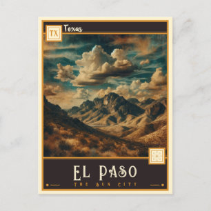 El Paso, Texas Vintage Postcard