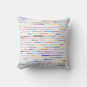 El Paso Text Design II Throw Pillow