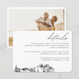 El Paso Wedding Hotel Room Block Details Enclosure Card