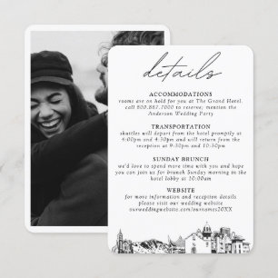 El Paso Wedding Vertical Details Enclosure Card