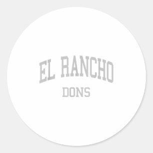 El Rancho High School Hs Pico Rivera Ca Retro Spor Classic Round Sticker