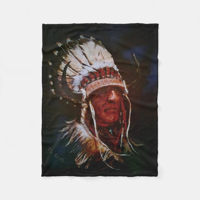 "El Reno Chief" Fleece Blanket (Front)