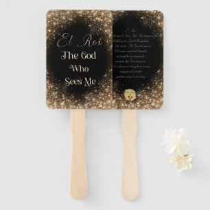 El Roi (black/gold) Hand Fan