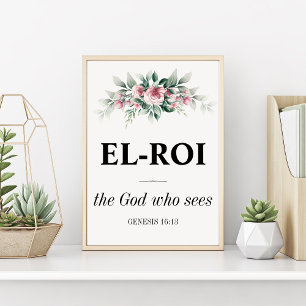 El Roi Wall Art Christian Scripture Bible Verse