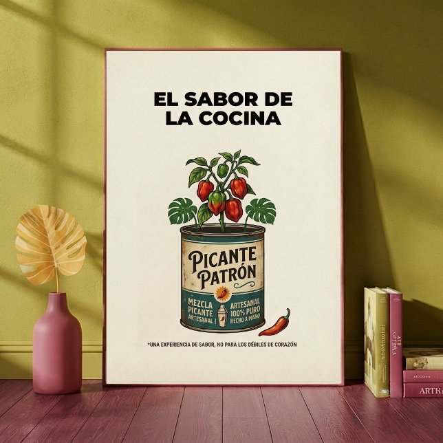 El Sabor De La Cocina Retro Hot Sauce Poster (Creator Uploaded)