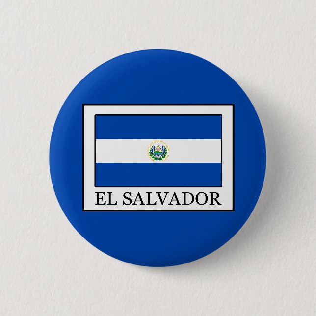 El Salvador 6 Cm Round Badge (Front)