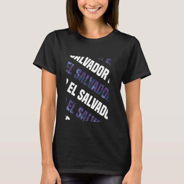 El Salvador Camo Pattern Purple Camouflage T-Shirt (Front)