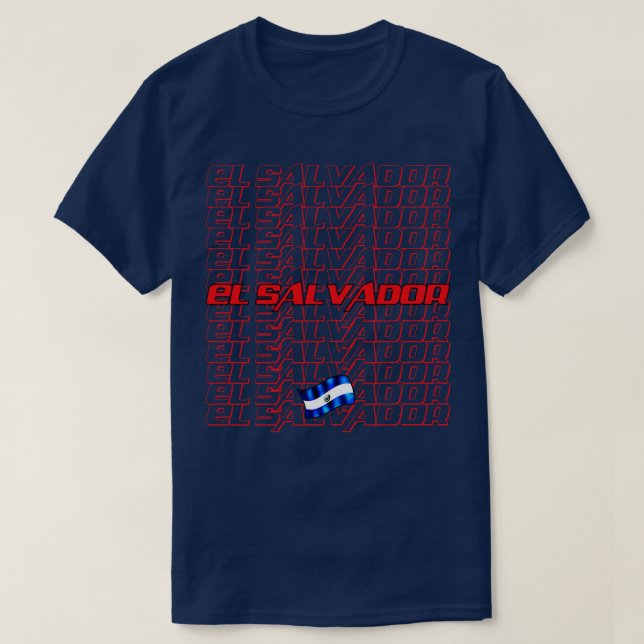 El Salvador Cascading text T-Shirt (Design Front)