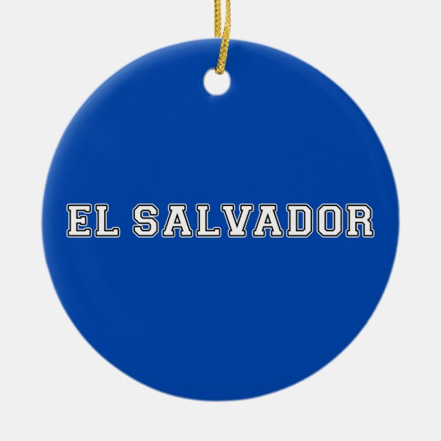 El Salvador Ceramic Tree Decoration (Front)