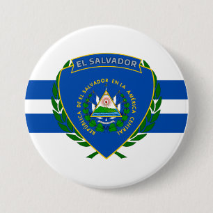 El Salvador Coat of Arms 7.5 Cm Round Badge