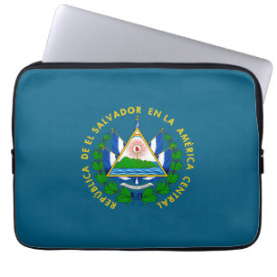 El Salvador country coat arms symbol emblem flag Laptop Sleeve