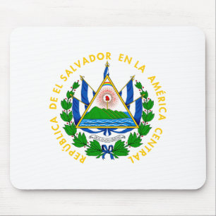 El Salvador country coat arms symbol emblem flag Mouse Pad