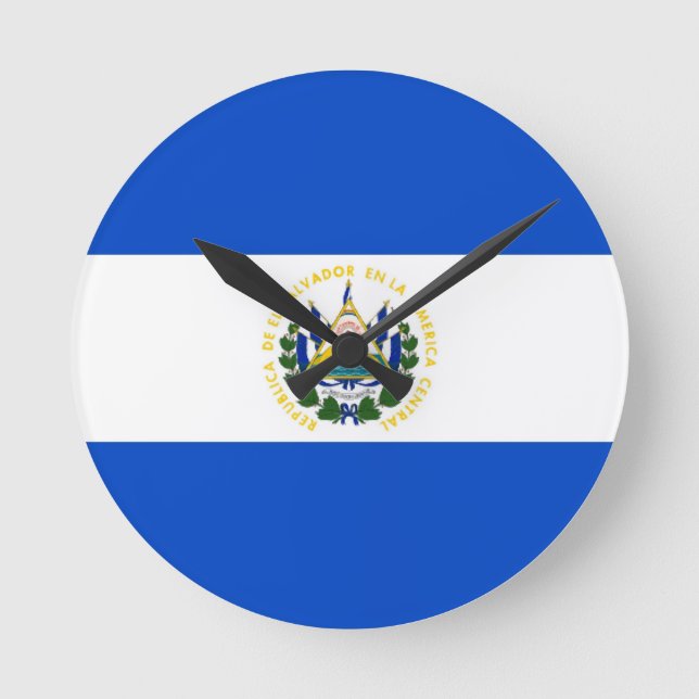 el salvador  country flag clock (Front)