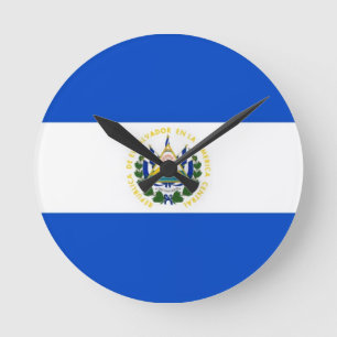 el salvador country flag clock