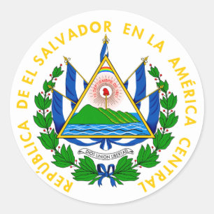 el salvador emblem classic round sticker