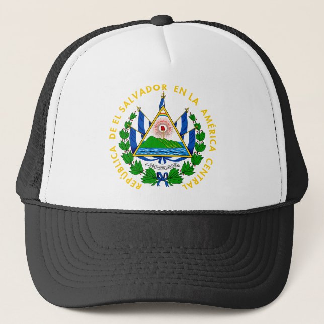 el salvador emblem trucker hat (Front)
