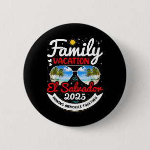 El Salvador Family Vacation El Salvador 2025 Beach 6 Cm Round Badge
