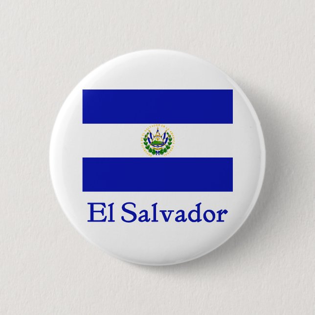 El Salvador Flag 6 Cm Round Badge (Front)