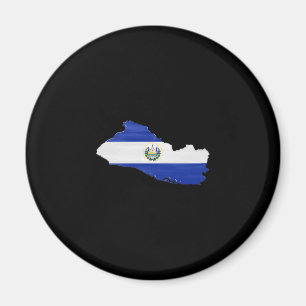 El Salvador flag and map Magnet