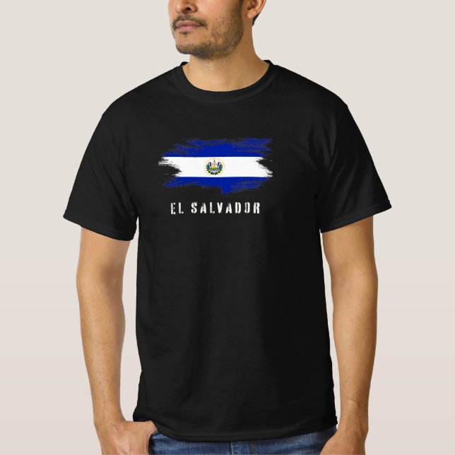 El Salvador flag, bandera de el salvador, Pupusas T-Shirt (Front)