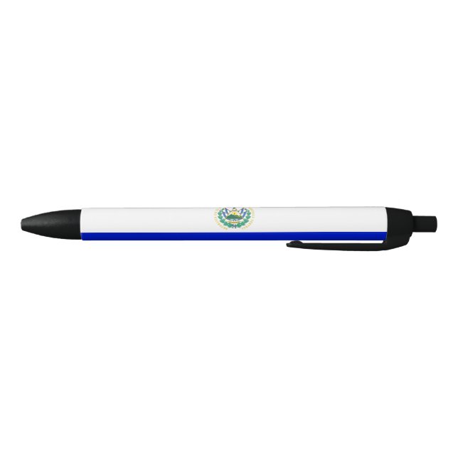 El Salvador flag Black Ink Pen (Bottom)