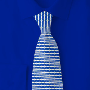 El Salvador Flag Brick Pattern Tie