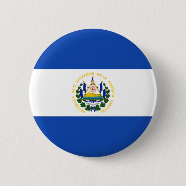El Salvador Flag Button (Front)