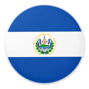 El Salvador Flag Ceramic Knob