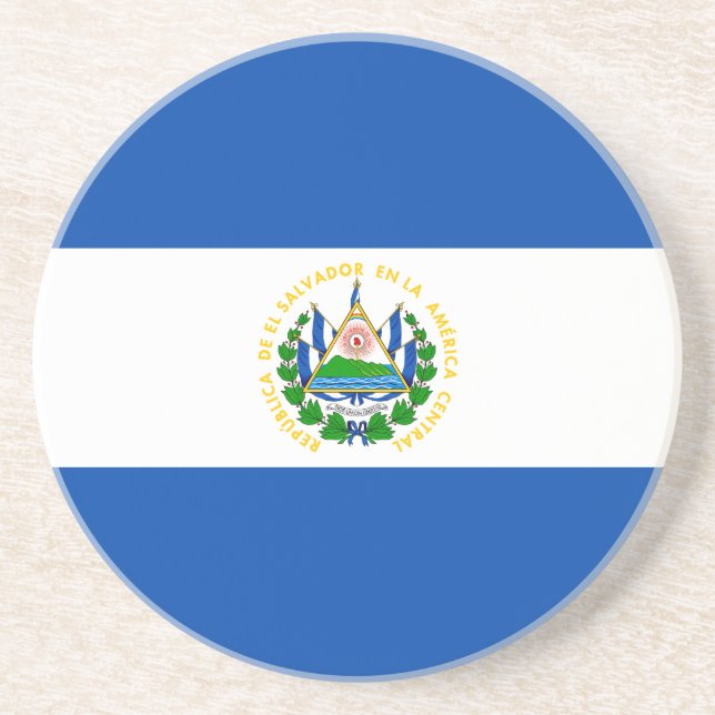 El Salvador Flag Coaster (Front)