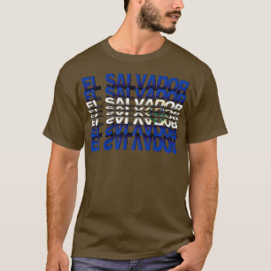 El Salvador Flag Flip Text effect T-Shirt